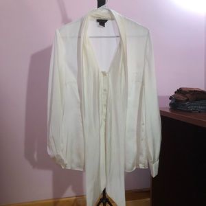 Silk blouse with tie